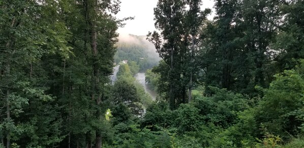 View of the Tuckasegee River from the deck