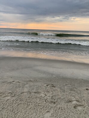 Step outside and you are a few feet from the beach 