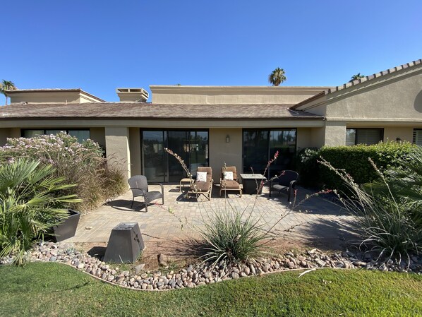 Exterior facing golf course 
