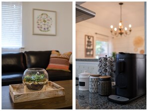 Living room and kitchen details