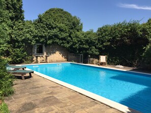 Pool seen from front garden
