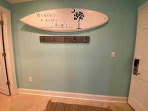 Welcome to the Beach!   Plenty of room to hang your beach stuff!