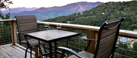 Enjoy amazing views of Mt. Leconte from your own private deck!