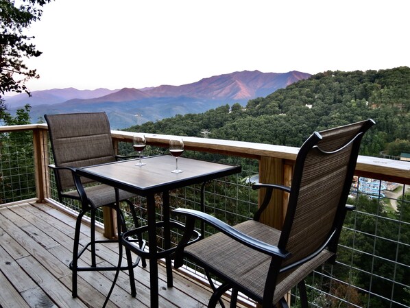 Enjoy amazing views of Mt. Leconte from your own private deck!