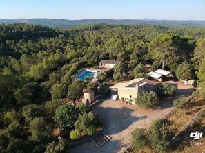 Vue aérienne maison