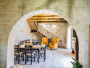 Dining and living area at the ground floor.