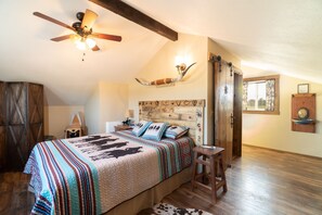 Spacious bedroom with awesome views