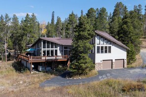 Front aerial view of the home.