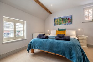 Sherbet Cottage, South Creake: One of the two inviting bedrooms at the cottage
