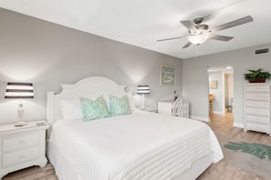 Master Suite with a Flat Screen Smart TV and Desk (King Bed)