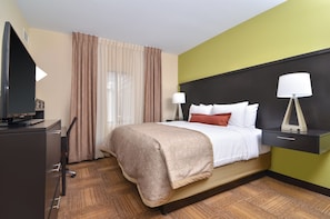 Drift to sleep in a comfortable bed after a wonderful day outside.