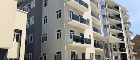 Front of Apartment Block with Parking available in front