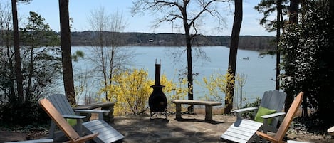 Patio overlooking the lake.