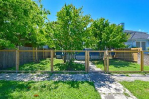 Fully fenced in yard for pups and kiddos.