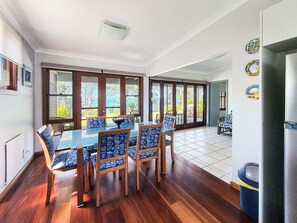Dining with lake view
