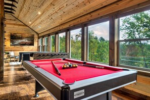 Stunning Views from the Wall of Windows fills the Entertainment Room