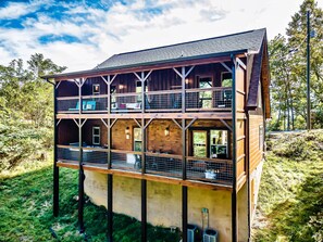 Each floor has deck access with forest views and frequent bear sightings