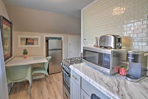 With a well-equipped kitchen, this is a great spot for couples.