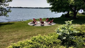 Large fire pit.