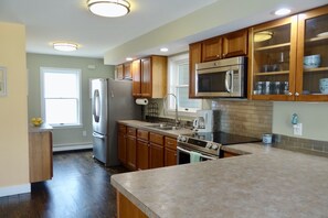 Fully stocked kitchen