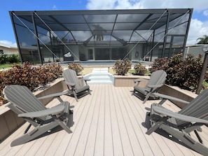 Full sun and new Trex decking