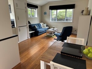 Dining area and lounge view.