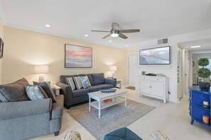 Living room with flat screen TV