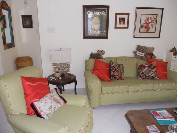 Comfortable lounge for watching tv. 