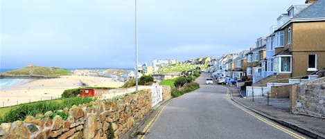 View of the house and Porthmeor beach.