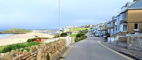 View of the house and Porthmeor beach.