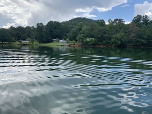 View of the dock from the water.