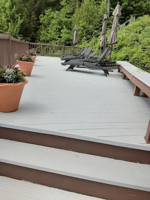 Bathing deck on the lake