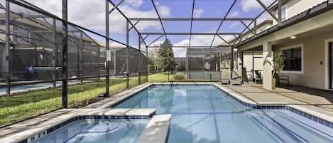 Amazing pool area where you can enjoy some relaxing time with family and friends.