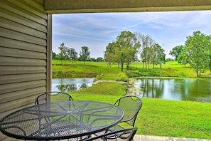 Soak in the peaceful golf course view from the comfort of the patio.
