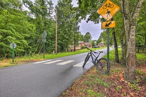 The home is located just up the street from the new Sugar Creek trail system!