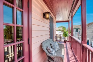 Go back in time as you sit from this balcony taking in the sights of the historic district.
