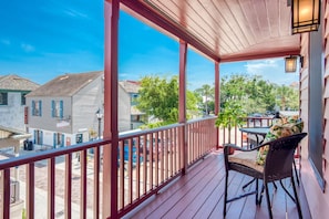 This balcony is the perfect place to people watch.