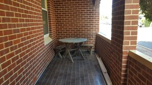 Outdoor seating on front porch