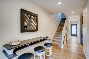 Breakfast bar which can double as a work station.