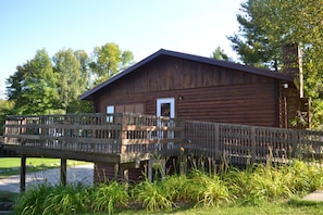 Private deck with views of Deer Lake