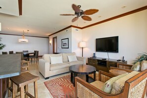 Living room sitting area with TV