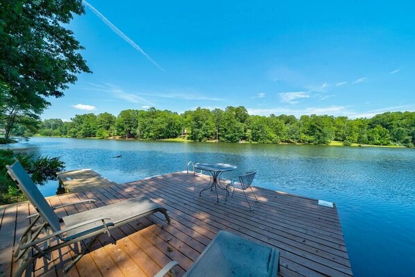 Come relax on the lounge chairs and enjoy the view from the dock.