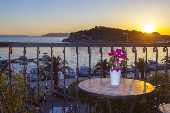 view from the balcony with semipeninsula SV Petar and island Brac