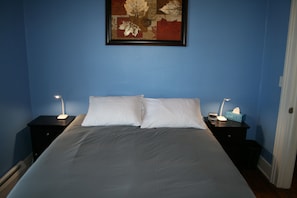 King size bed in bedroom