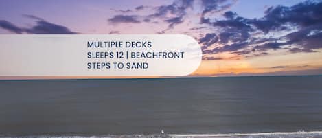 Marvel at stunning panoramic views stretching down the beach toward Galveston. Whether it's a vibrant sunrise or a colorful sunset, every moment here feels magical.