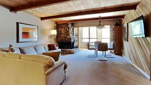 Spacious Living Area with View of Mammoth Mountain