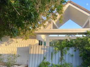 Unit with Architectural Diamond Block facade and A-Frame roof line