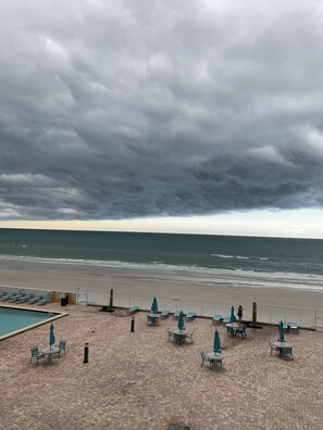 Storm over the ocean from the balcony (your daily weather report)