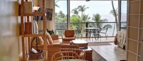 View of the ocean from living room