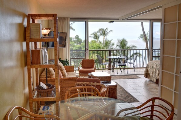 View of the ocean from living room